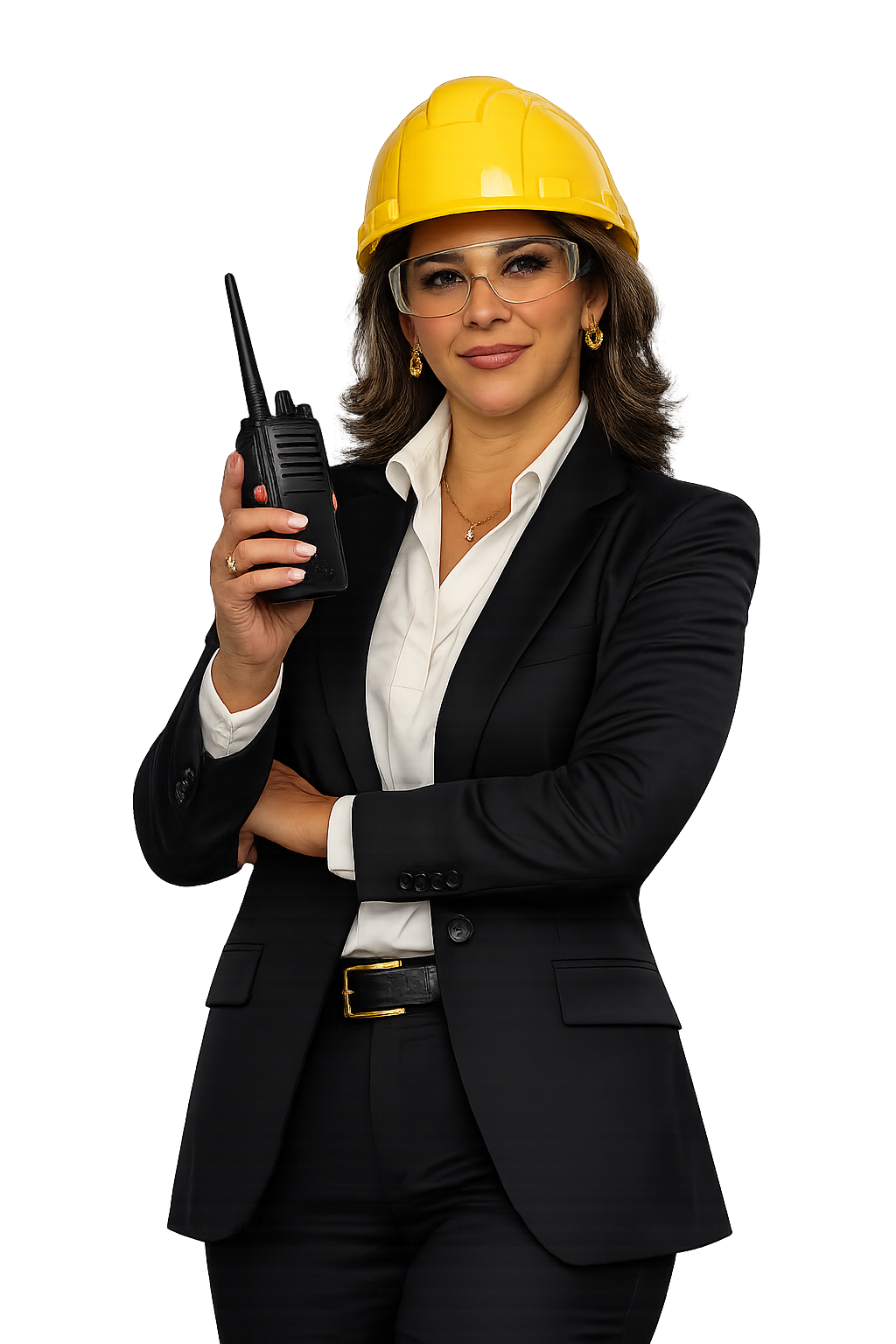 Nakary on site with safety gear